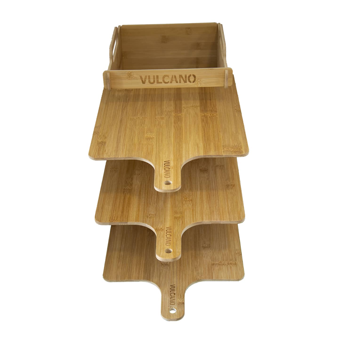 Planche Pack rack à pizza en bambou + planche Accessoires