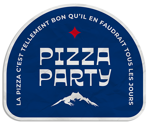 Sticker pizza party Vulcano